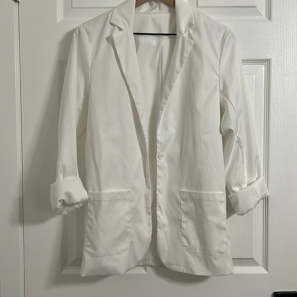 White light weight blazer